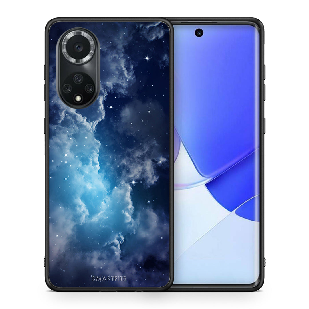 Θήκη Huawei Nova 9/Honor 50 Blue Sky Galaxy από τη Smartfits με σχέδιο στο πίσω μέρος και μαύρο περίβλημα | Huawei Nova 9/Honor 50 Blue Sky Galaxy case with colorful back and black bezels