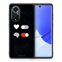 Thumbnail for Θήκη Αγίου Βαλεντίνου Huawei Nova 9 / Honor 50 Heart Vs Brain από τη Smartfits με σχέδιο στο πίσω μέρος και μαύρο περίβλημα | Huawei Nova 9 / Honor 50 Heart Vs Brain case with colorful back and black bezels