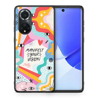 Thumbnail for Θήκη Huawei Nova 9/Honor 50 Manifest Your Vision από τη Smartfits με σχέδιο στο πίσω μέρος και μαύρο περίβλημα | Huawei Nova 9/Honor 50 Manifest Your Vision case with colorful back and black bezels