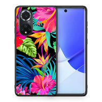 Thumbnail for Θήκη Huawei Nova 9/Honor 50 Tropical Flowers από τη Smartfits με σχέδιο στο πίσω μέρος και μαύρο περίβλημα | Huawei Nova 9/Honor 50 Tropical Flowers case with colorful back and black bezels