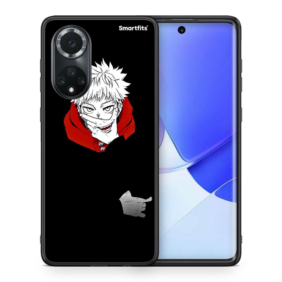 Θήκη Huawei Nova 9/Honor 50 Itadori Anime από τη Smartfits με σχέδιο στο πίσω μέρος και μαύρο περίβλημα | Huawei Nova 9/Honor 50 Itadori Anime case with colorful back and black bezels