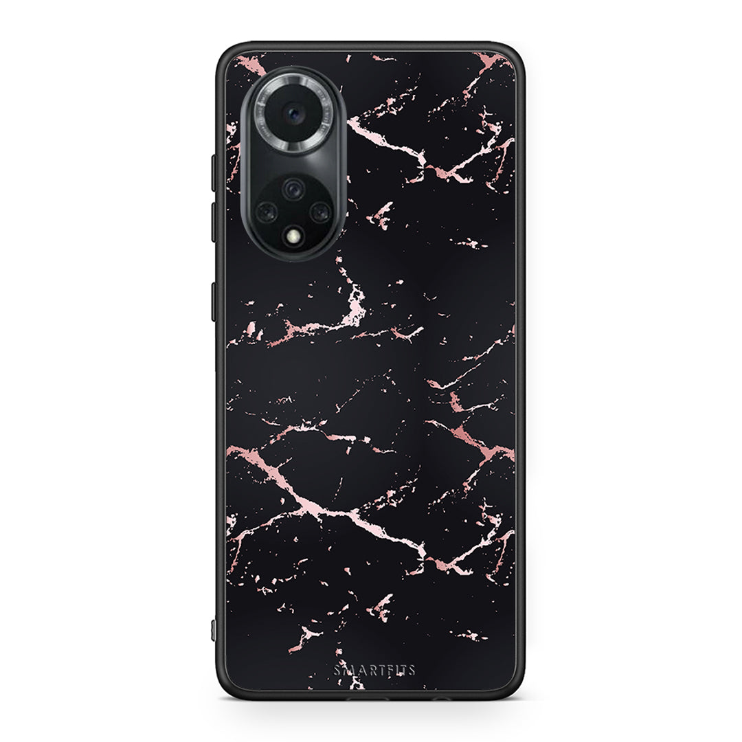 4 - Huawei Nova 9/Honor 50 Black Rosegold Marble case, cover, bumper