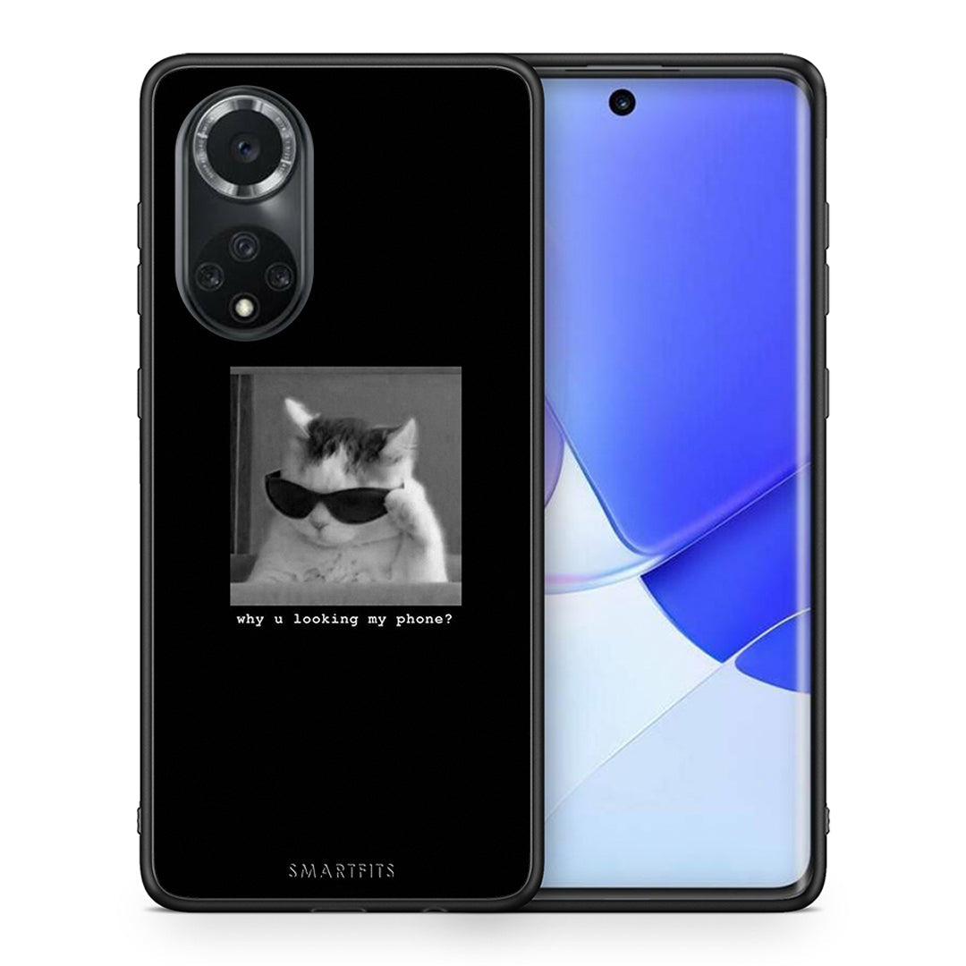Θήκη Huawei Nova 9/Honor 50 Meme Cat από τη Smartfits με σχέδιο στο πίσω μέρος και μαύρο περίβλημα | Huawei Nova 9/Honor 50 Meme Cat case with colorful back and black bezels