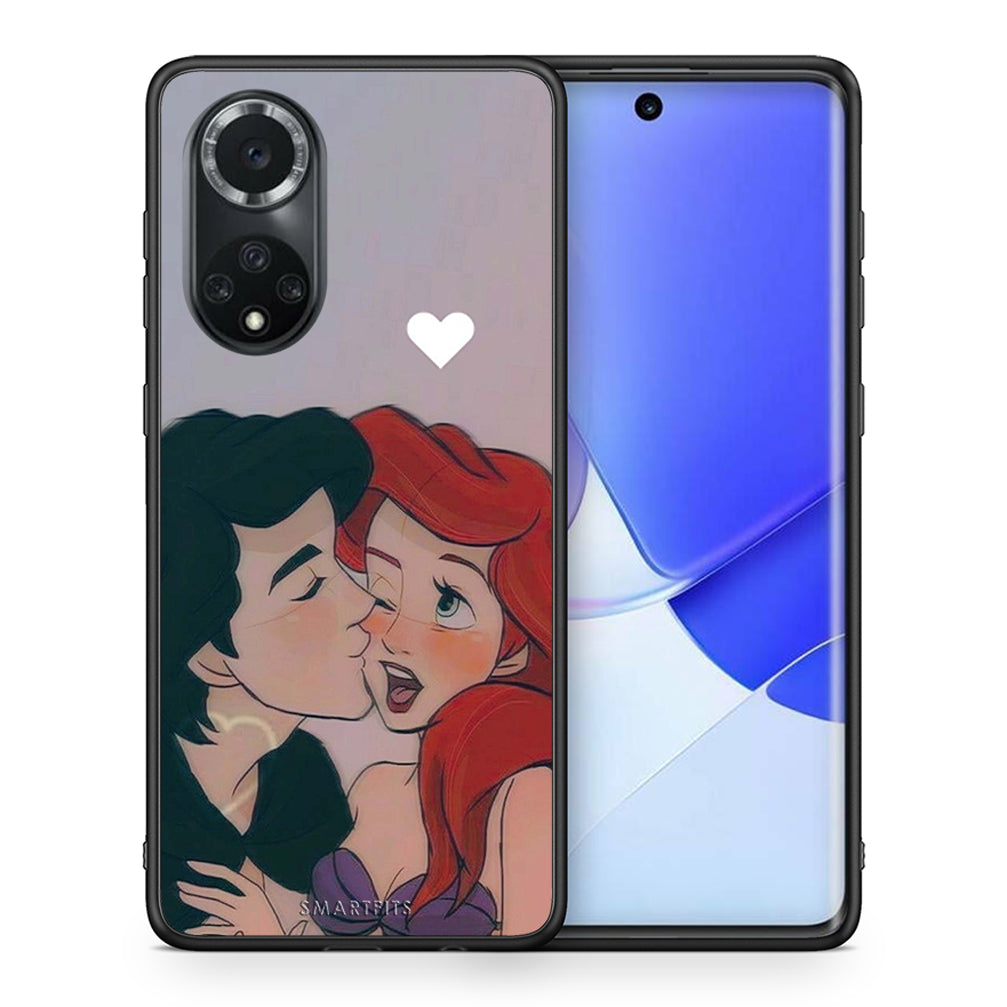 Θήκη Αγίου Βαλεντίνου Huawei Nova 9 / Honor 50 Mermaid Love από τη Smartfits με σχέδιο στο πίσω μέρος και μαύρο περίβλημα | Huawei Nova 9 / Honor 50 Mermaid Love case with colorful back and black bezels