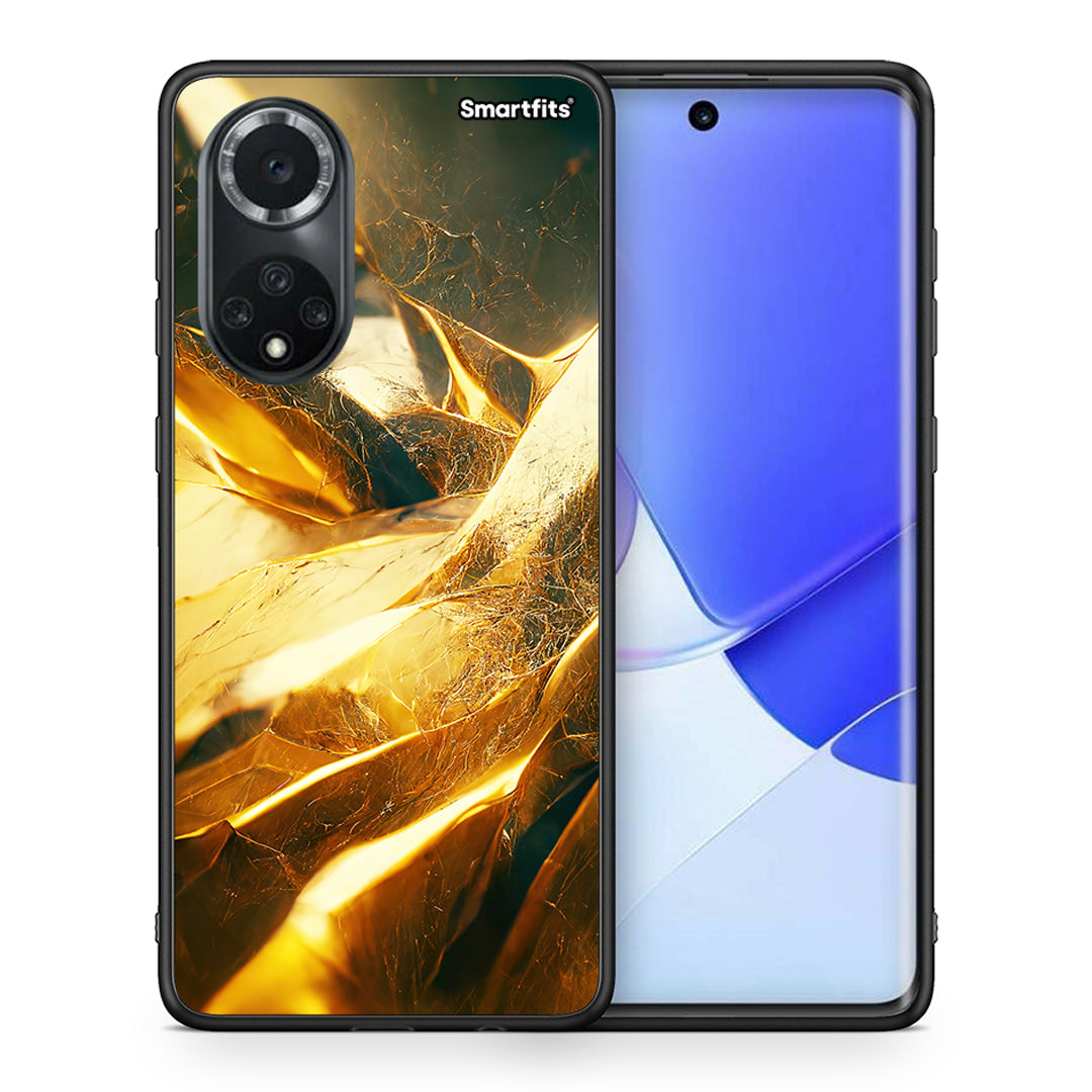 Θήκη Huawei Nova 9/Honor 50 Real Gold από τη Smartfits με σχέδιο στο πίσω μέρος και μαύρο περίβλημα | Huawei Nova 9/Honor 50 Real Gold case with colorful back and black bezels