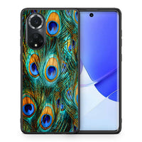 Thumbnail for Θήκη Huawei Nova 9/Honor 50 Real Peacock Feathers από τη Smartfits με σχέδιο στο πίσω μέρος και μαύρο περίβλημα | Huawei Nova 9/Honor 50 Real Peacock Feathers case with colorful back and black bezels