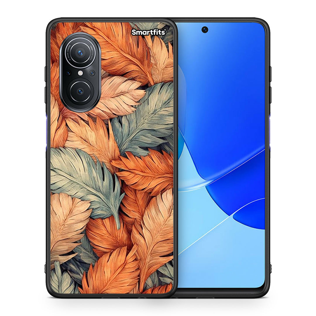 Θήκη Huawei Nova 9 SE Autumn Leaves από τη Smartfits με σχέδιο στο πίσω μέρος και μαύρο περίβλημα | Huawei Nova 9 SE Autumn Leaves case with colorful back and black bezels