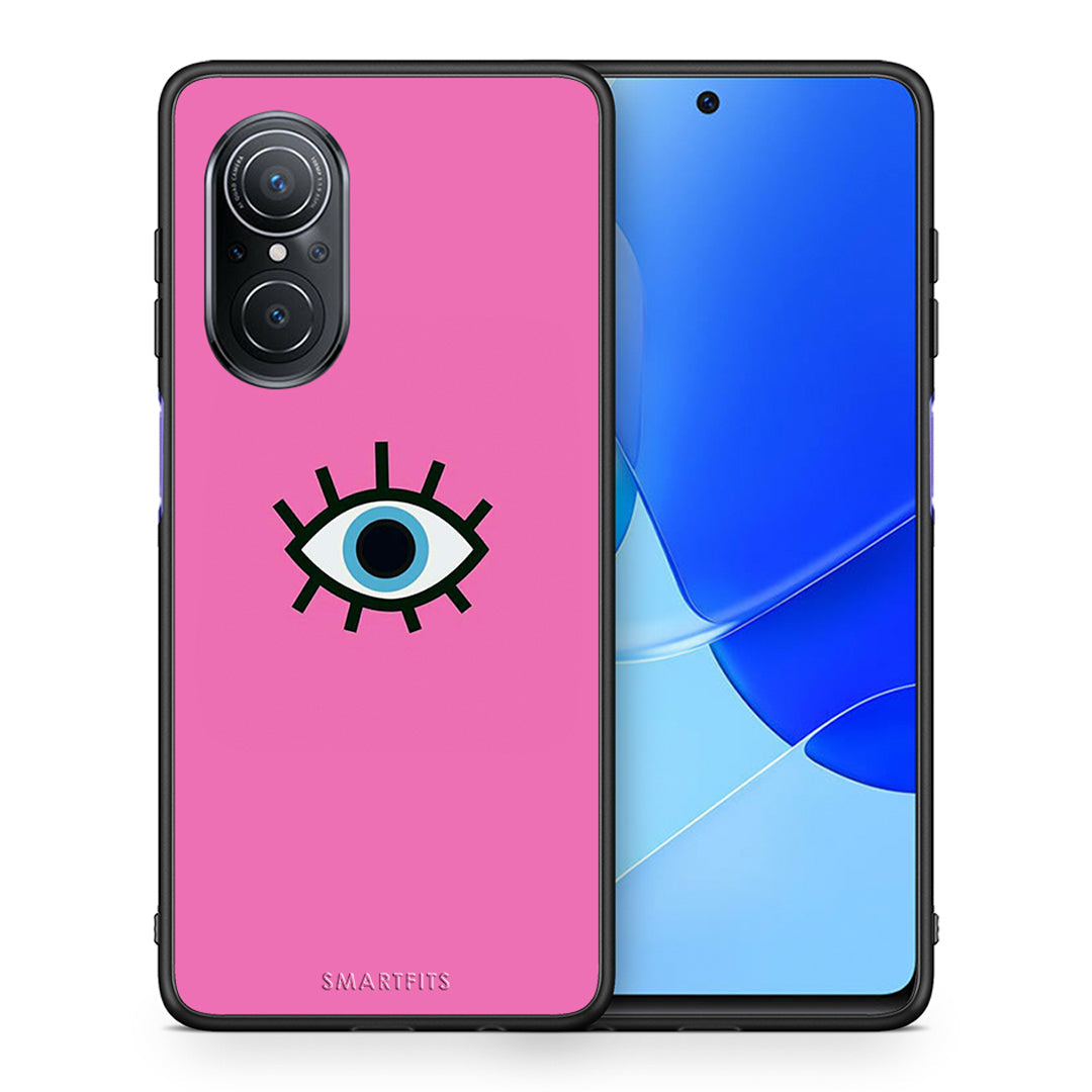 Θήκη Huawei Nova 9 SE Blue Eye Pink από τη Smartfits με σχέδιο στο πίσω μέρος και μαύρο περίβλημα | Huawei Nova 9 SE Blue Eye Pink case with colorful back and black bezels