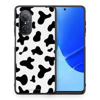 Thumbnail for Θήκη Huawei Nova 9 SE Cow Print από τη Smartfits με σχέδιο στο πίσω μέρος και μαύρο περίβλημα | Huawei Nova 9 SE Cow Print case with colorful back and black bezels