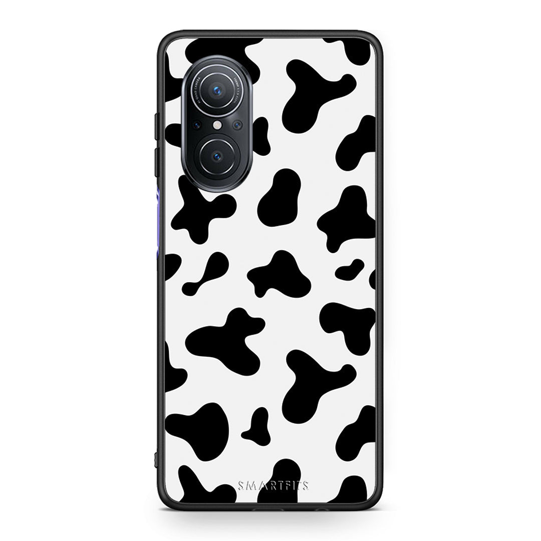 Huawei Nova 9 SE Cow Print θήκη από τη Smartfits με σχέδιο στο πίσω μέρος και μαύρο περίβλημα | Smartphone case with colorful back and black bezels by Smartfits