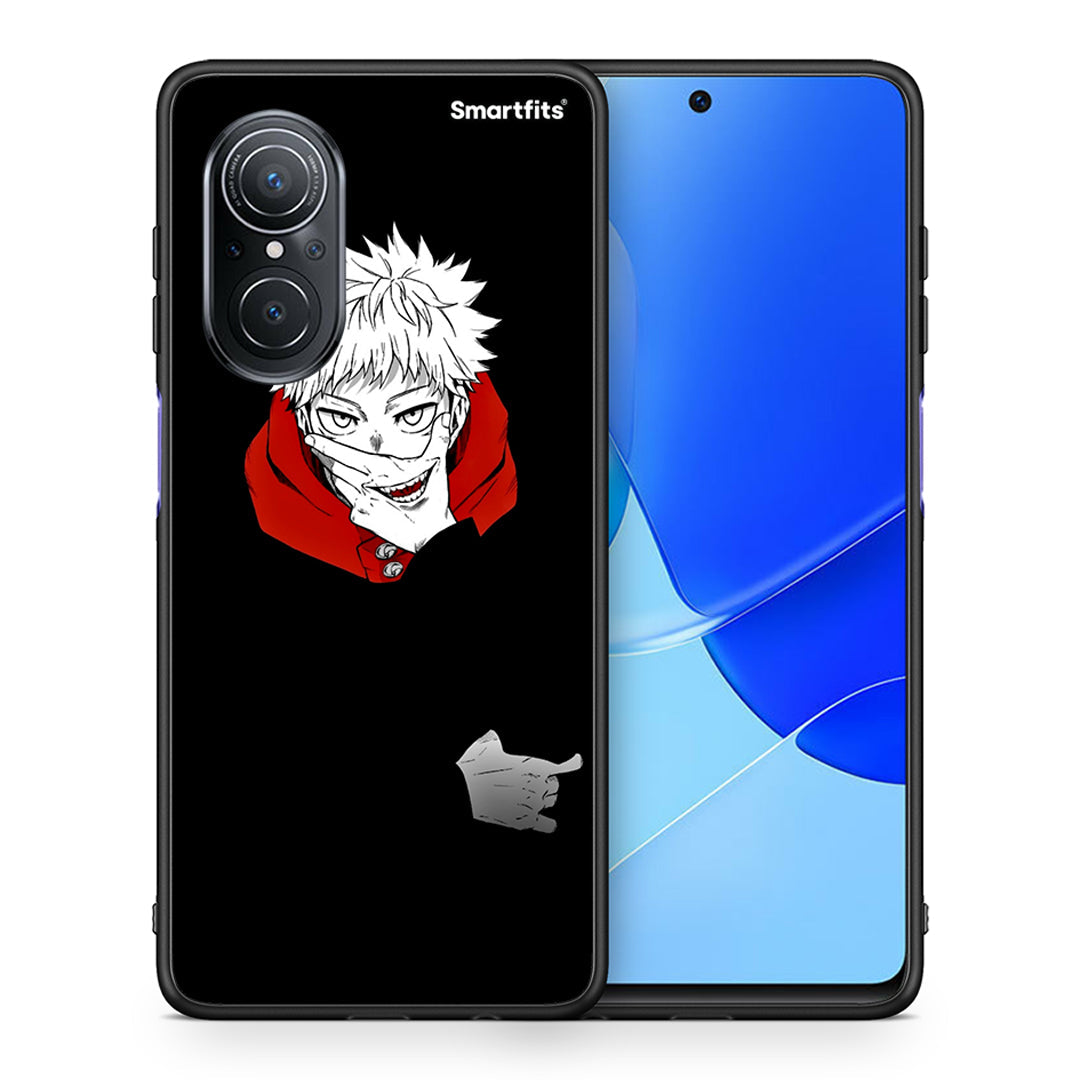 Θήκη Huawei Nova 9 SE Itadori Anime από τη Smartfits με σχέδιο στο πίσω μέρος και μαύρο περίβλημα | Huawei Nova 9 SE Itadori Anime case with colorful back and black bezels