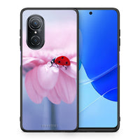 Thumbnail for Θήκη Huawei Nova 9 SE Ladybug Flower από τη Smartfits με σχέδιο στο πίσω μέρος και μαύρο περίβλημα | Huawei Nova 9 SE Ladybug Flower case with colorful back and black bezels