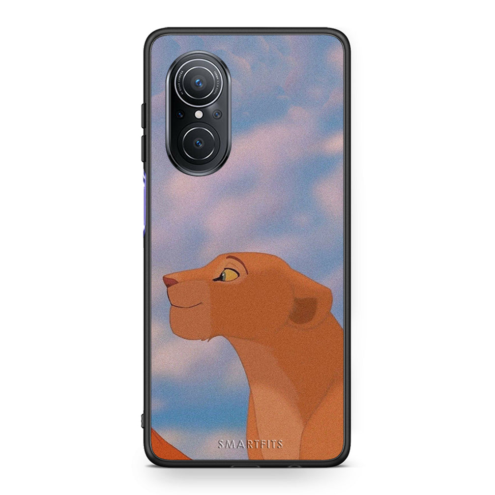 Huawei Nova 9 SE Lion Love 2 Θήκη Αγίου Βαλεντίνου από τη Smartfits με σχέδιο στο πίσω μέρος και μαύρο περίβλημα | Smartphone case with colorful back and black bezels by Smartfits