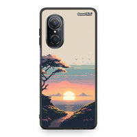 Thumbnail for Huawei Nova 9 SE Pixel Sunset Θήκη από τη Smartfits με σχέδιο στο πίσω μέρος και μαύρο περίβλημα | Smartphone case with colorful back and black bezels by Smartfits