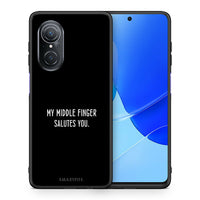 Thumbnail for Θήκη Huawei Nova 9 SE Salute από τη Smartfits με σχέδιο στο πίσω μέρος και μαύρο περίβλημα | Huawei Nova 9 SE Salute case with colorful back and black bezels
