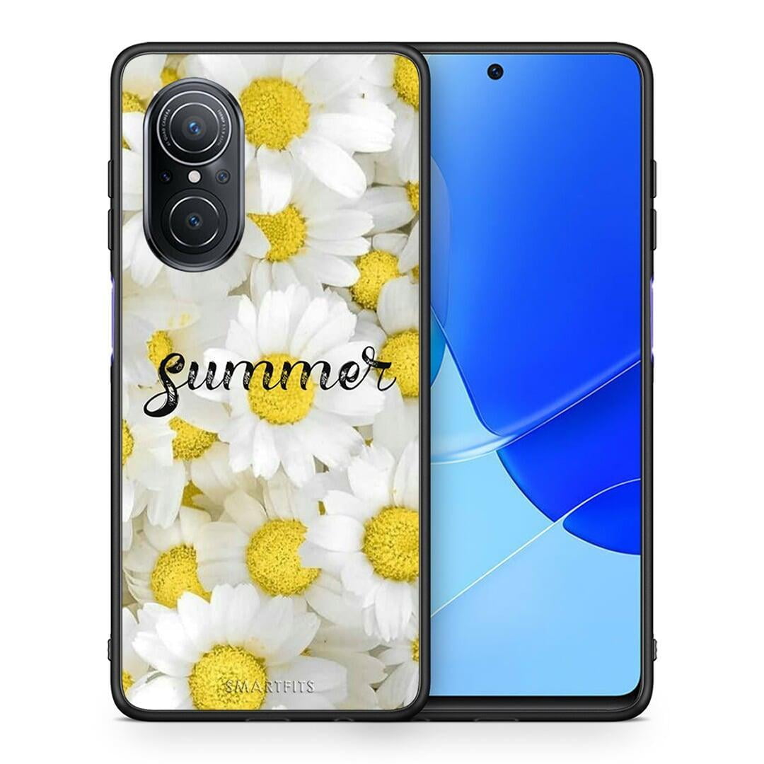 Θήκη Huawei Nova 9 SE Summer Daisies από τη Smartfits με σχέδιο στο πίσω μέρος και μαύρο περίβλημα | Huawei Nova 9 SE Summer Daisies case with colorful back and black bezels