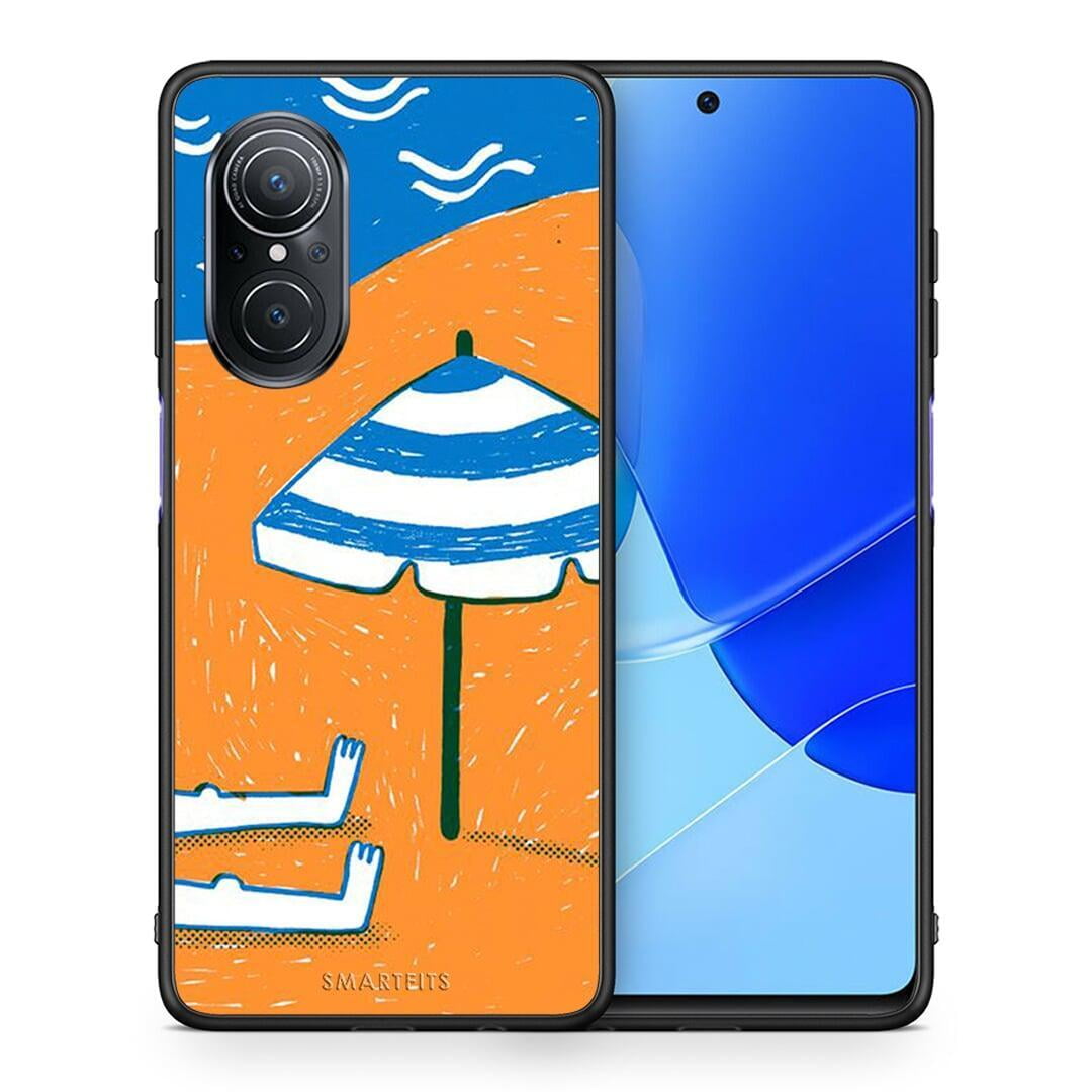 Θήκη Huawei Nova 9 SE Summering από τη Smartfits με σχέδιο στο πίσω μέρος και μαύρο περίβλημα | Huawei Nova 9 SE Summering case with colorful back and black bezels