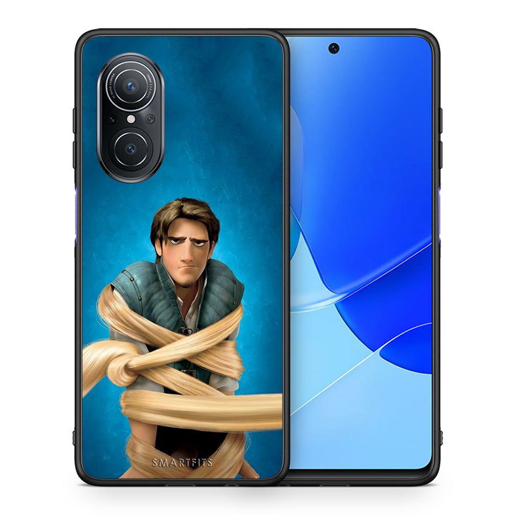 Θήκη Αγίου Βαλεντίνου Huawei Nova 9 SE Tangled 1 από τη Smartfits με σχέδιο στο πίσω μέρος και μαύρο περίβλημα | Huawei Nova 9 SE Tangled 1 case with colorful back and black bezels