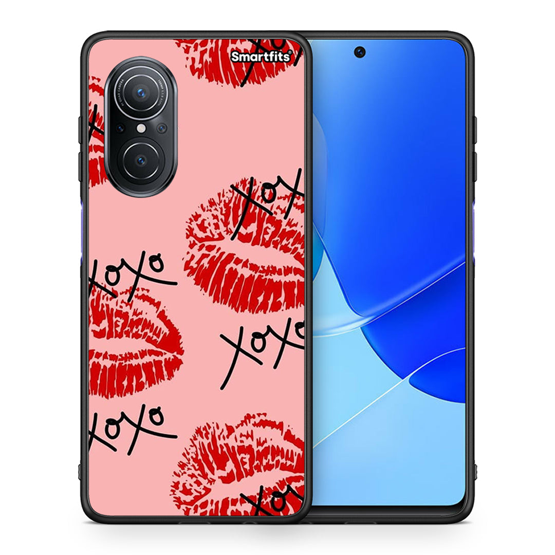 Θήκη Huawei Nova 9 SE XOXO Lips από τη Smartfits με σχέδιο στο πίσω μέρος και μαύρο περίβλημα | Huawei Nova 9 SE XOXO Lips case with colorful back and black bezels