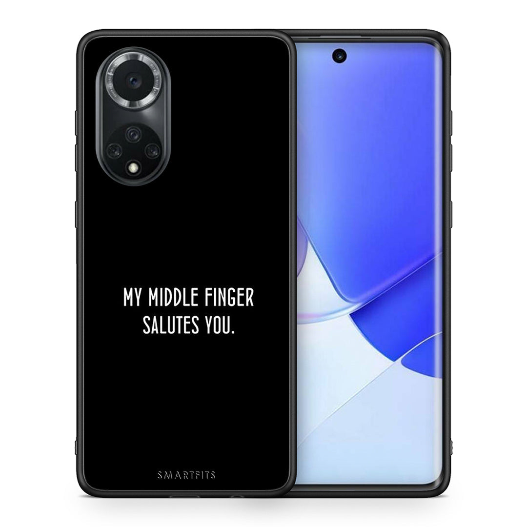 Θήκη Huawei Nova 9/Honor 50 Salute από τη Smartfits με σχέδιο στο πίσω μέρος και μαύρο περίβλημα | Huawei Nova 9/Honor 50 Salute case with colorful back and black bezels