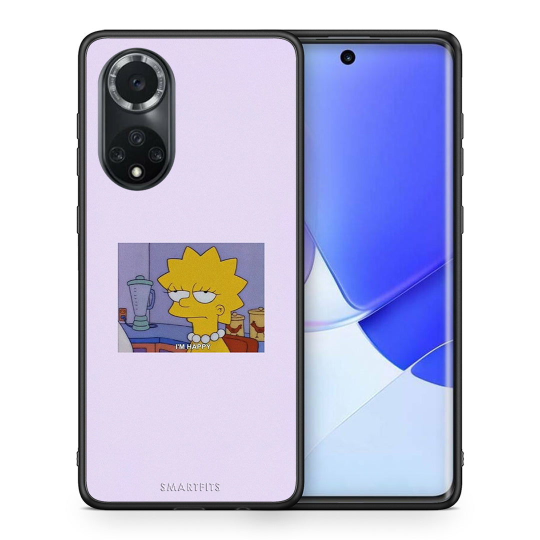 Θήκη Huawei Nova 9/Honor 50 So Happy από τη Smartfits με σχέδιο στο πίσω μέρος και μαύρο περίβλημα | Huawei Nova 9/Honor 50 So Happy case with colorful back and black bezels