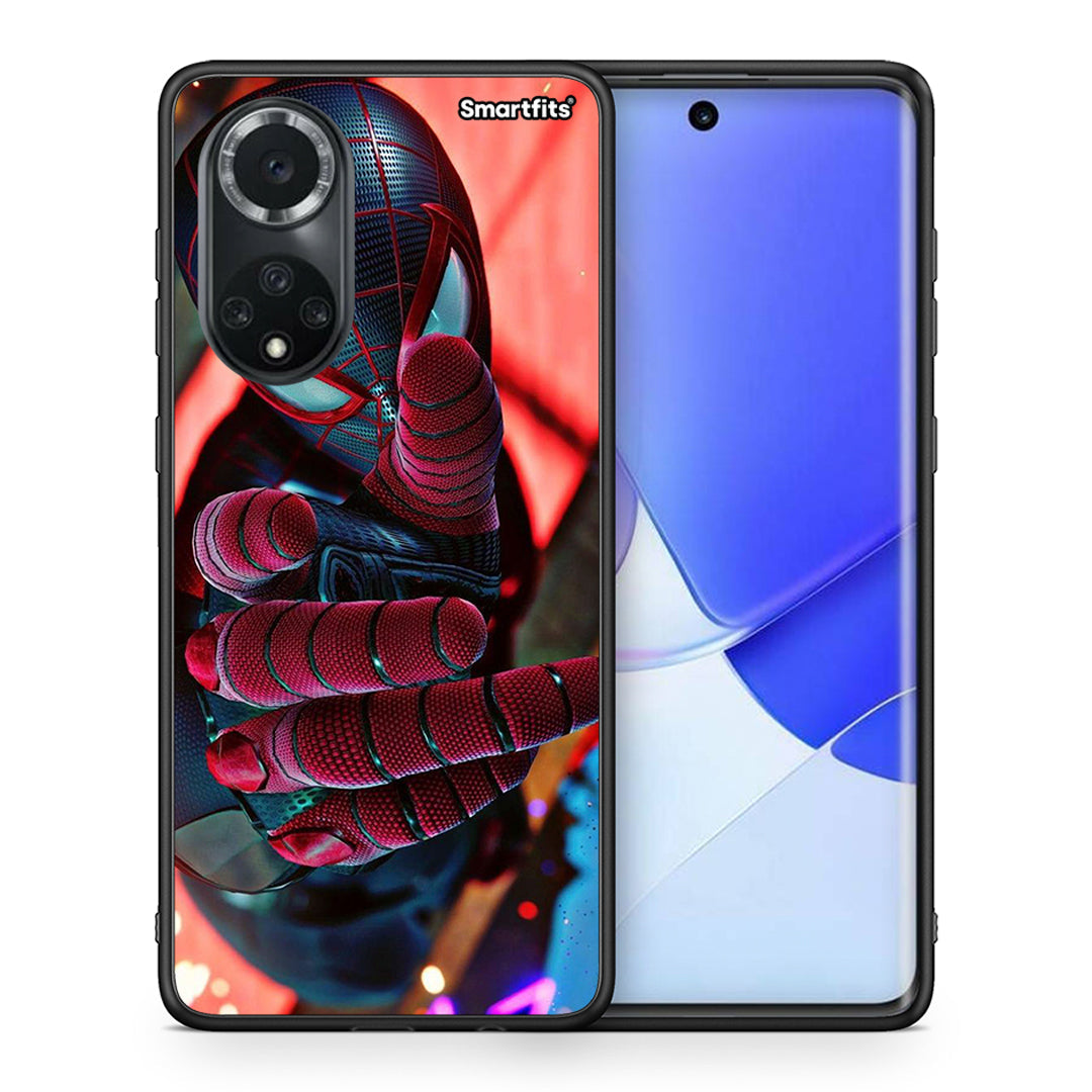 Θήκη Huawei Nova 9 / Honor 50 Spider Hand από τη Smartfits με σχέδιο στο πίσω μέρος και μαύρο περίβλημα | Huawei Nova 9 / Honor 50 Spider Hand case with colorful back and black bezels