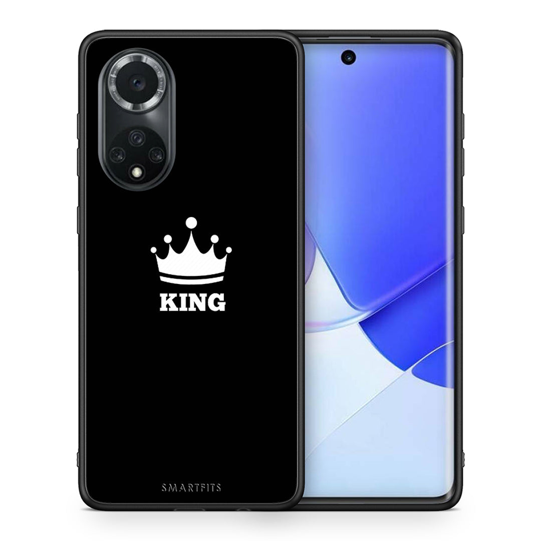 Θήκη Huawei Nova 9/Honor 50 King Valentine από τη Smartfits με σχέδιο στο πίσω μέρος και μαύρο περίβλημα | Huawei Nova 9/Honor 50 King Valentine case with colorful back and black bezels