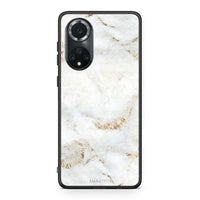 Thumbnail for Huawei Nova 9/Honor 50 White Gold Marble θήκη από τη Smartfits με σχέδιο στο πίσω μέρος και μαύρο περίβλημα | Smartphone case with colorful back and black bezels by Smartfits