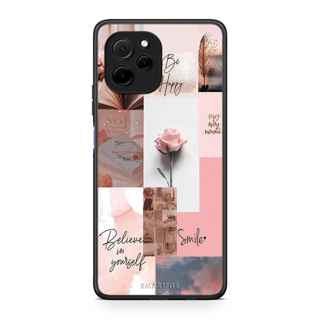 Θήκη Huawei Nova Y61 Aesthetic Collage από τη Smartfits με σχέδιο στο πίσω μέρος και μαύρο περίβλημα | Huawei Nova Y61 Aesthetic Collage Case with Colorful Back and Black Bezels