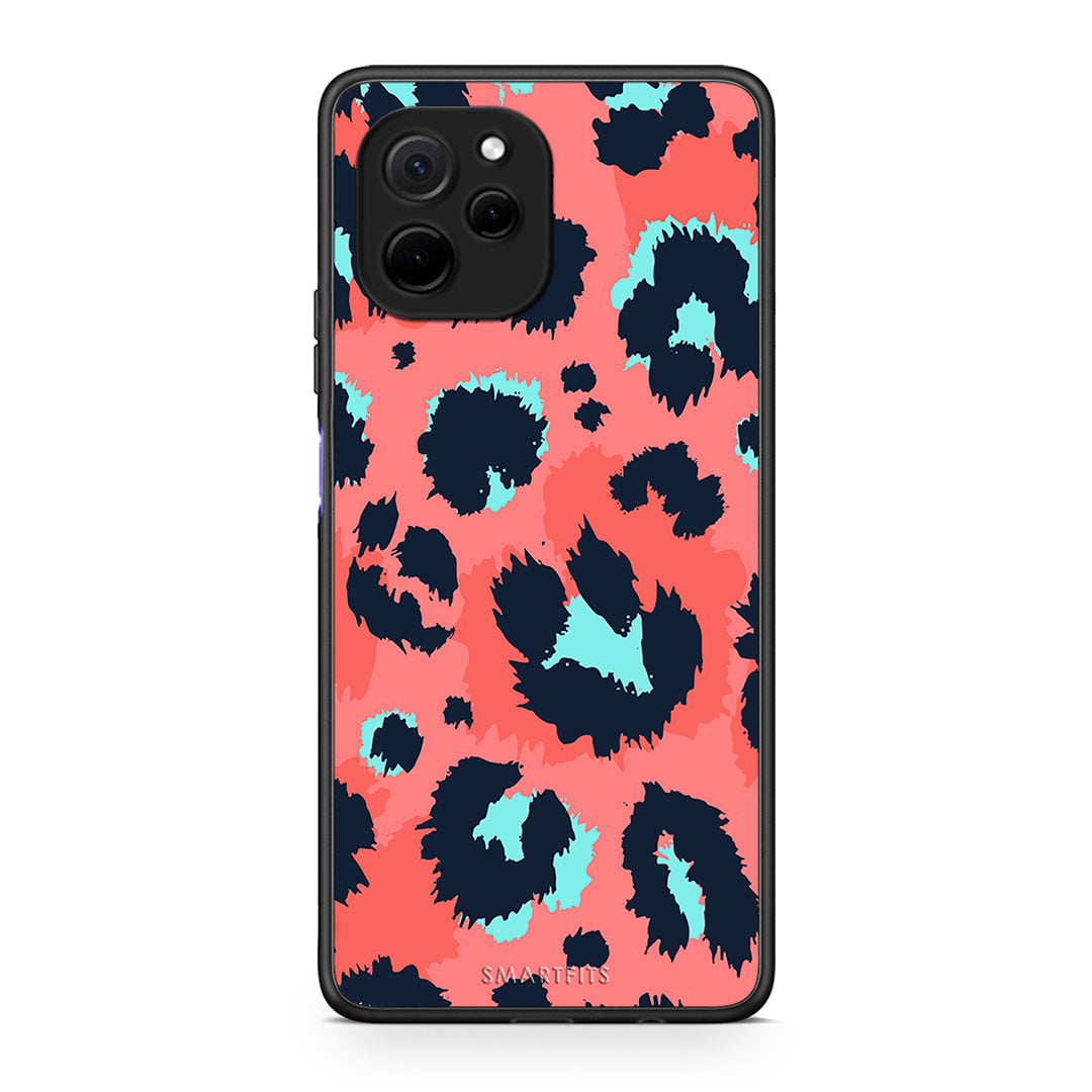 Θήκη Huawei Nova Y61 Animal Pink Leopard από τη Smartfits με σχέδιο στο πίσω μέρος και μαύρο περίβλημα | Huawei Nova Y61 Animal Pink Leopard Case with Colorful Back and Black Bezels