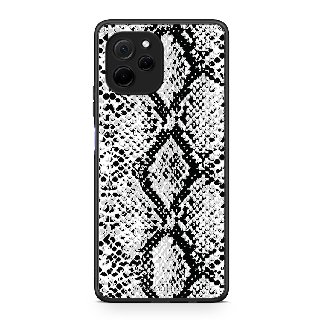 Θήκη Huawei Nova Y61 Animal White Snake από τη Smartfits με σχέδιο στο πίσω μέρος και μαύρο περίβλημα | Huawei Nova Y61 Animal White Snake Case with Colorful Back and Black Bezels