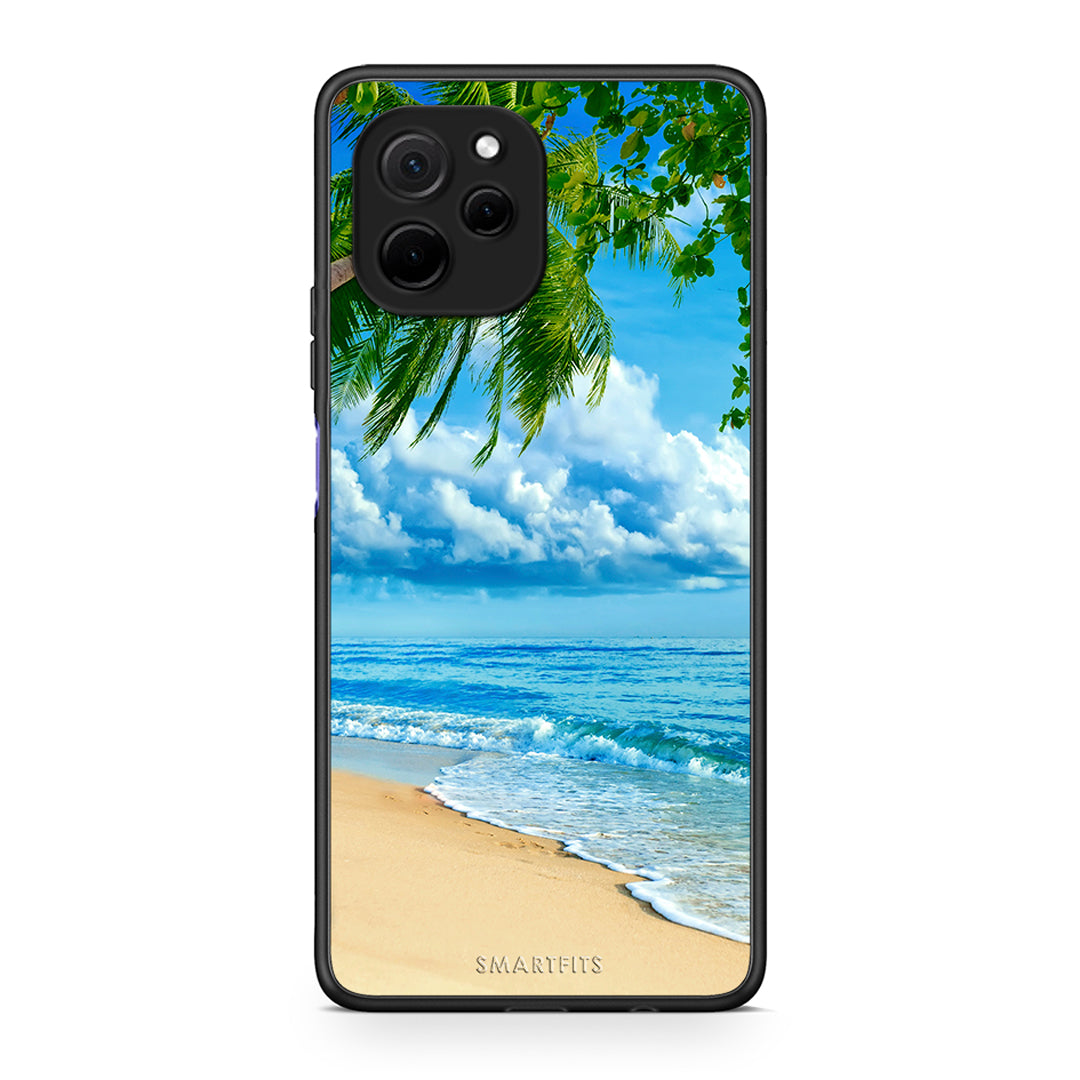 Θήκη Huawei Nova Y61 Beautiful Beach από τη Smartfits με σχέδιο στο πίσω μέρος και μαύρο περίβλημα | Huawei Nova Y61 Beautiful Beach Case with Colorful Back and Black Bezels