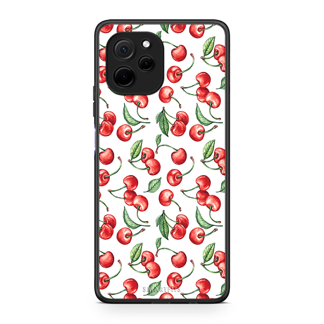 Θήκη Huawei Nova Y61 Cherry Summer από τη Smartfits με σχέδιο στο πίσω μέρος και μαύρο περίβλημα | Huawei Nova Y61 Cherry Summer Case with Colorful Back and Black Bezels