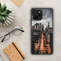 Thumbnail for Θήκη Huawei Nova Y61 City Lights από τη Smartfits με σχέδιο στο πίσω μέρος και μαύρο περίβλημα | Huawei Nova Y61 City Lights Case with Colorful Back and Black Bezels