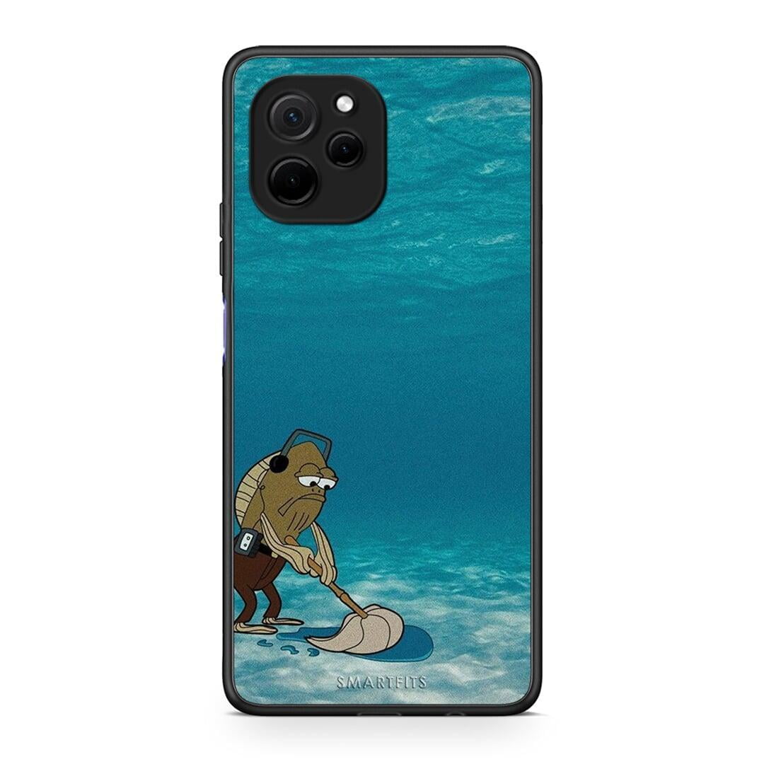 Θήκη Huawei Nova Y61 Clean The Ocean από τη Smartfits με σχέδιο στο πίσω μέρος και μαύρο περίβλημα | Huawei Nova Y61 Clean The Ocean Case with Colorful Back and Black Bezels