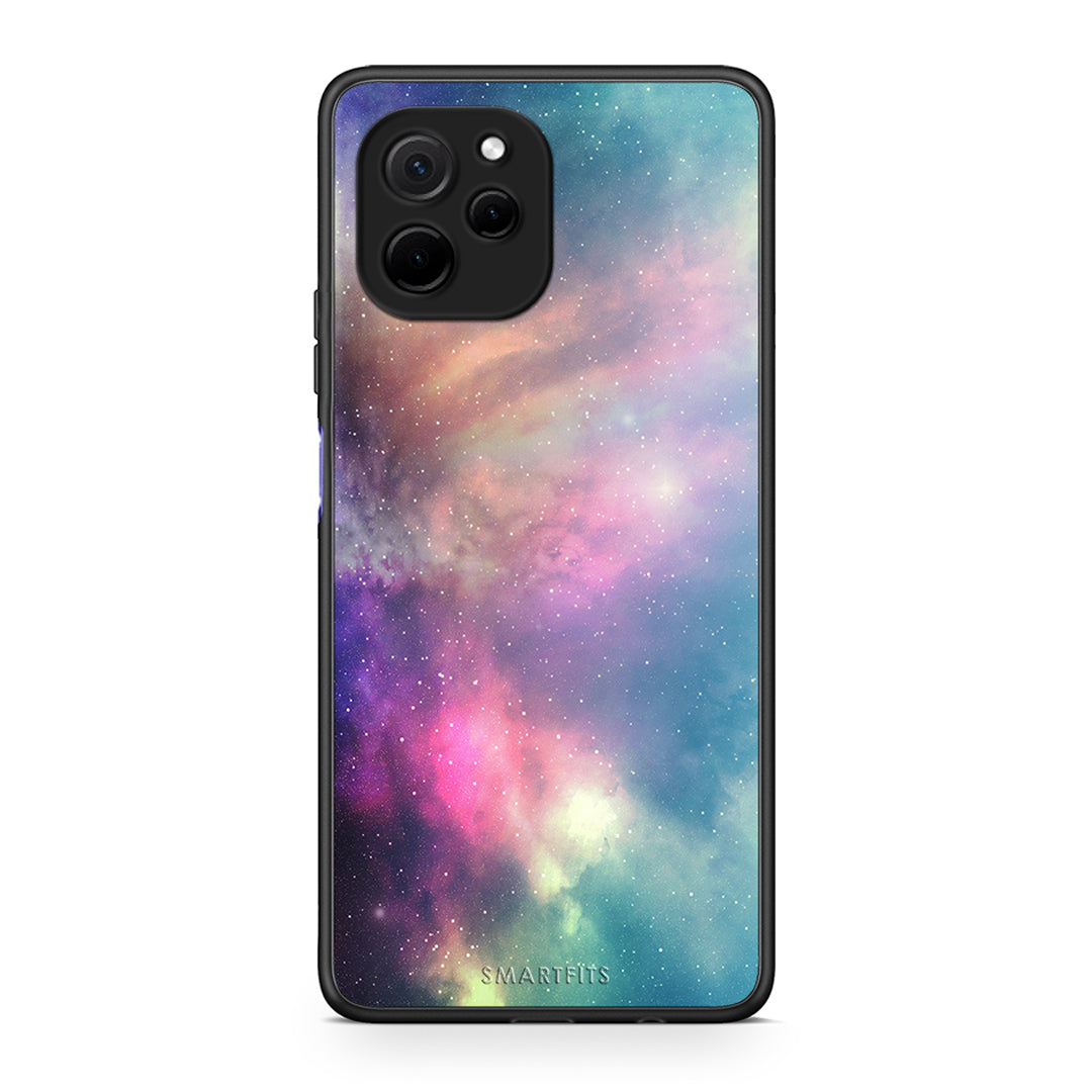 Θήκη Huawei Nova Y61 Galactic Rainbow από τη Smartfits με σχέδιο στο πίσω μέρος και μαύρο περίβλημα | Huawei Nova Y61 Galactic Rainbow Case with Colorful Back and Black Bezels