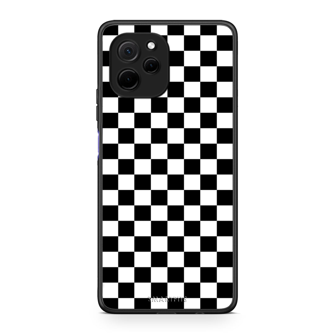 Θήκη Huawei Nova Y61 Geometric Squares από τη Smartfits με σχέδιο στο πίσω μέρος και μαύρο περίβλημα | Huawei Nova Y61 Geometric Squares Case with Colorful Back and Black Bezels