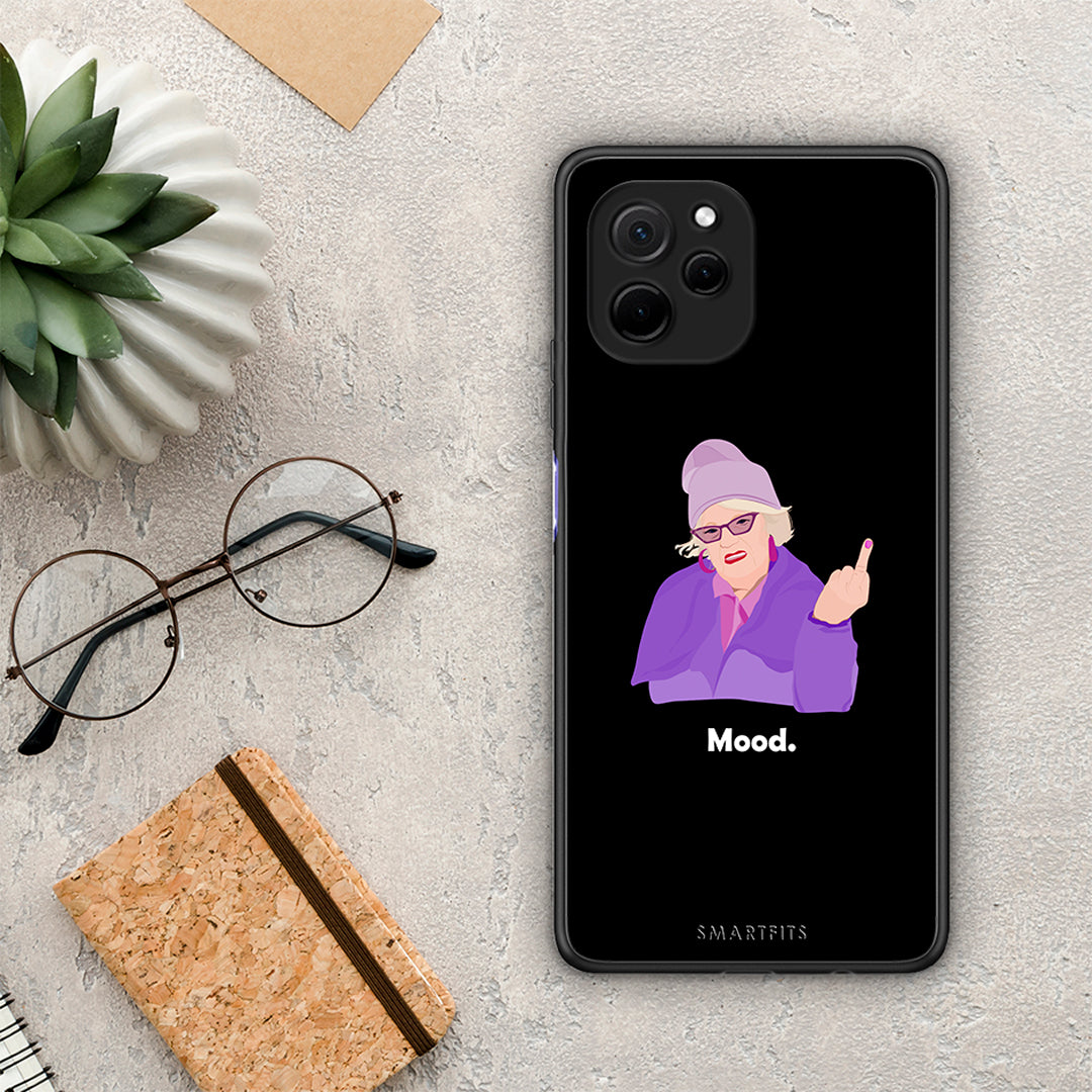 Θήκη Huawei Nova Y61 Grandma Mood Black από τη Smartfits με σχέδιο στο πίσω μέρος και μαύρο περίβλημα | Huawei Nova Y61 Grandma Mood Black Case with Colorful Back and Black Bezels