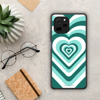 Thumbnail for Θήκη Huawei Nova Y61 Green Hearts από τη Smartfits με σχέδιο στο πίσω μέρος και μαύρο περίβλημα | Huawei Nova Y61 Green Hearts Case with Colorful Back and Black Bezels