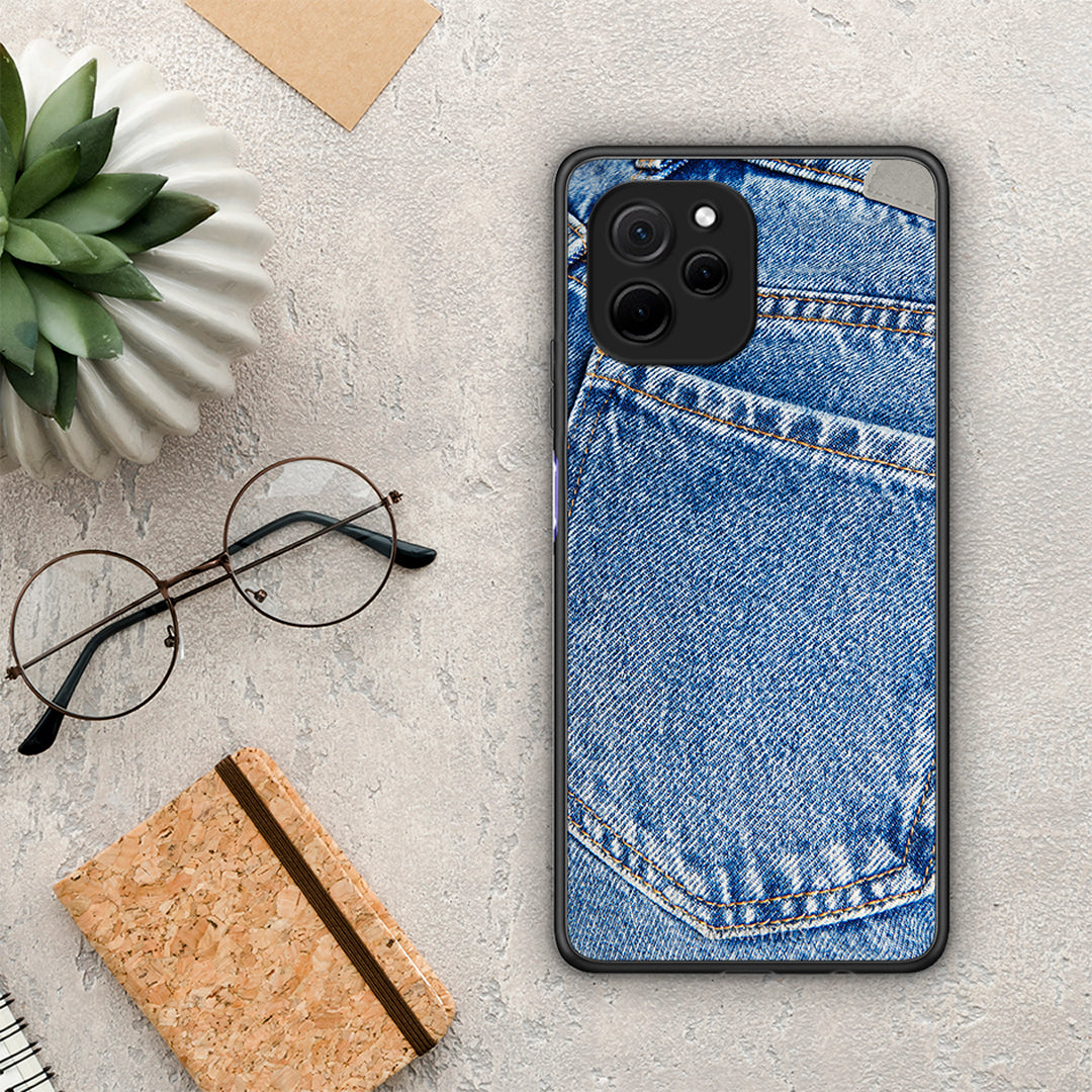Θήκη Huawei Nova Y61 Jeans Pocket από τη Smartfits με σχέδιο στο πίσω μέρος και μαύρο περίβλημα | Huawei Nova Y61 Jeans Pocket Case with Colorful Back and Black Bezels