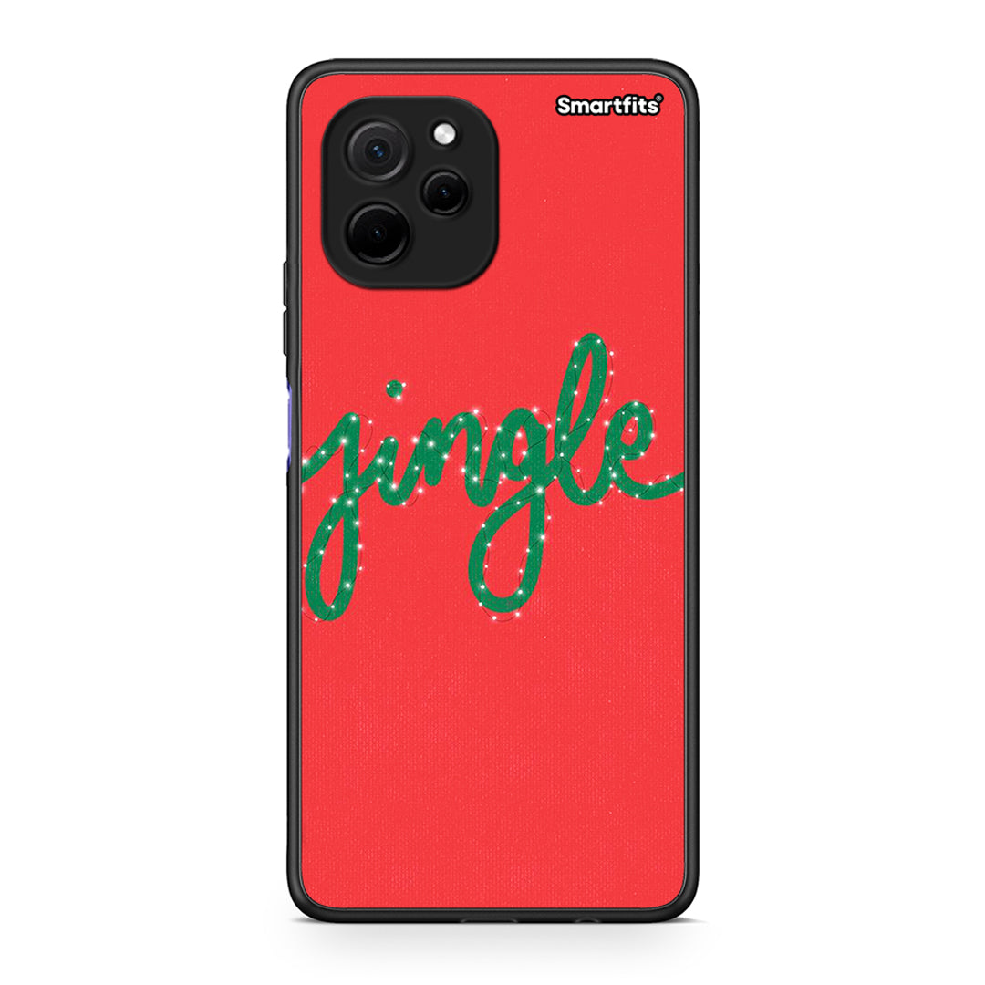 Θήκη Huawei Nova Y61 Jingle Xmas από τη Smartfits με σχέδιο στο πίσω μέρος και μαύρο περίβλημα | Huawei Nova Y61 Jingle Xmas Case with Colorful Back and Black Bezels