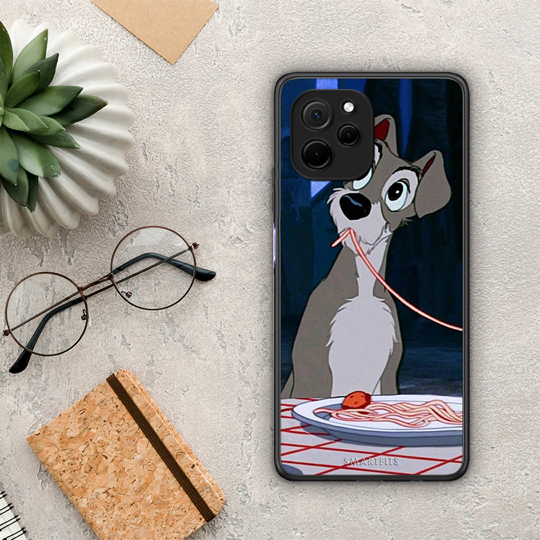 Θήκη Huawei Nova Y61 Lady And Tramp 1 από τη Smartfits με σχέδιο στο πίσω μέρος και μαύρο περίβλημα | Huawei Nova Y61 Lady And Tramp 1 Case with Colorful Back and Black Bezels