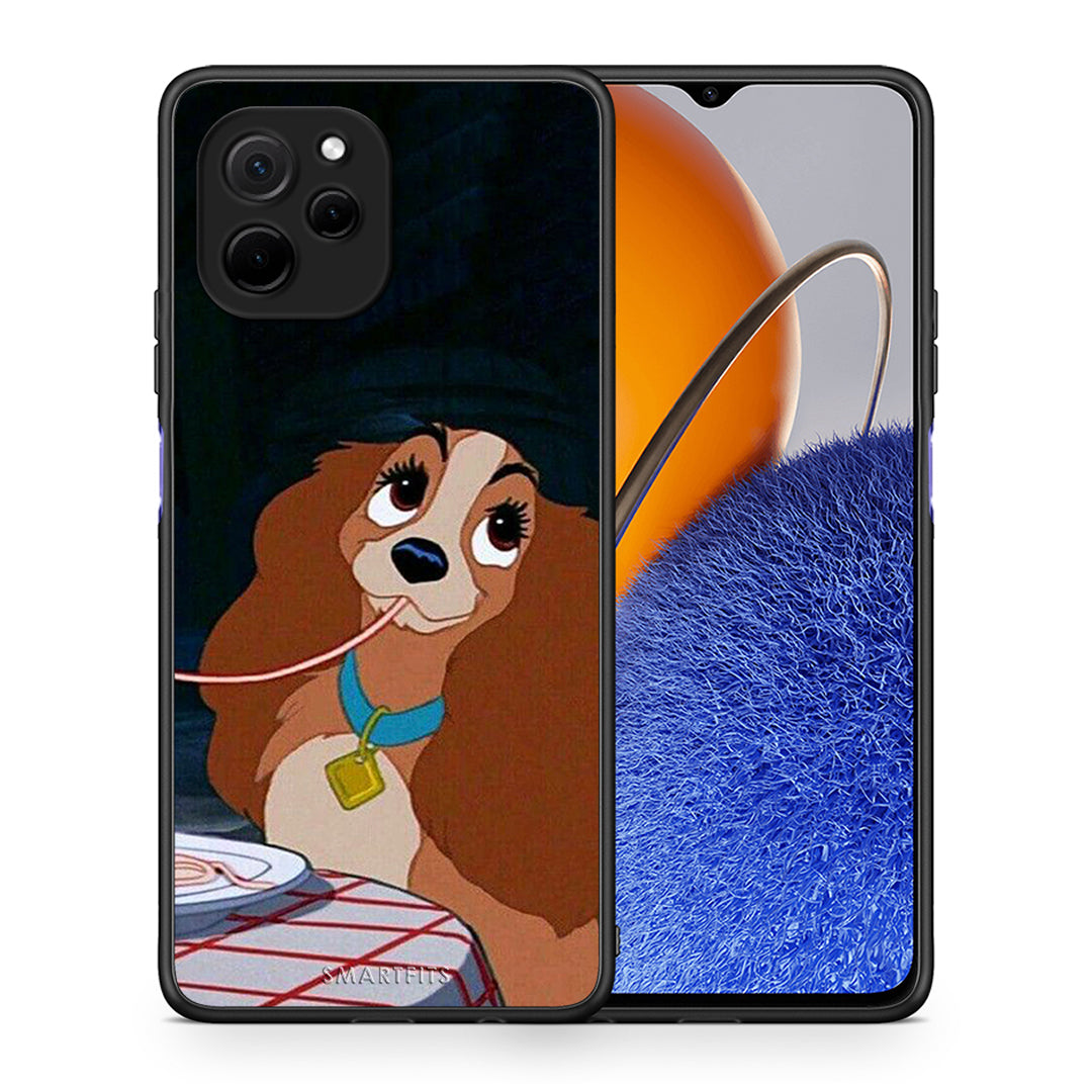 Θήκη Huawei Nova Y61 Lady And Tramp 2 από τη Smartfits με σχέδιο στο πίσω μέρος και μαύρο περίβλημα | Huawei Nova Y61 Lady And Tramp 2 Case with Colorful Back and Black Bezels