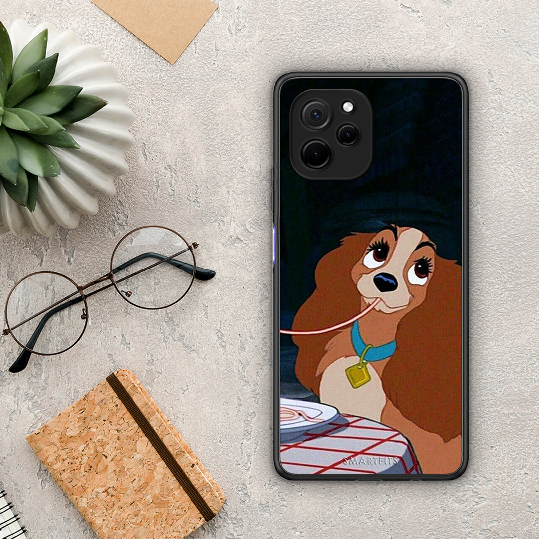 Θήκη Huawei Nova Y61 Lady And Tramp 2 από τη Smartfits με σχέδιο στο πίσω μέρος και μαύρο περίβλημα | Huawei Nova Y61 Lady And Tramp 2 Case with Colorful Back and Black Bezels