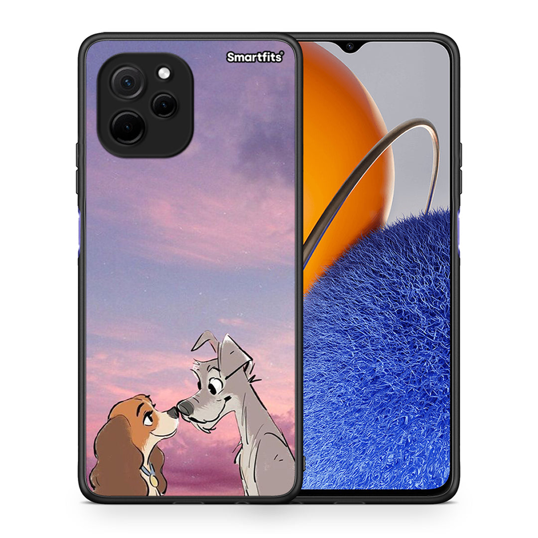 Θήκη Huawei Nova Y61 Lady And Tramp από τη Smartfits με σχέδιο στο πίσω μέρος και μαύρο περίβλημα | Huawei Nova Y61 Lady And Tramp Case with Colorful Back and Black Bezels