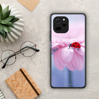 Thumbnail for Θήκη Huawei Nova Y61 Ladybug Flower από τη Smartfits με σχέδιο στο πίσω μέρος και μαύρο περίβλημα | Huawei Nova Y61 Ladybug Flower Case with Colorful Back and Black Bezels