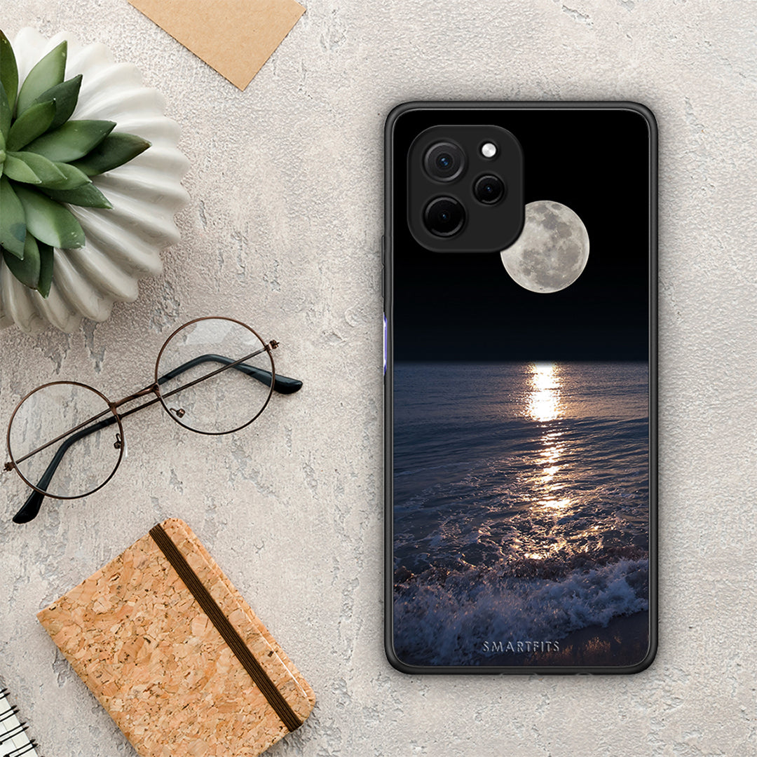 Θήκη Huawei Nova Y61 Landscape Moon από τη Smartfits με σχέδιο στο πίσω μέρος και μαύρο περίβλημα | Huawei Nova Y61 Landscape Moon Case with Colorful Back and Black Bezels