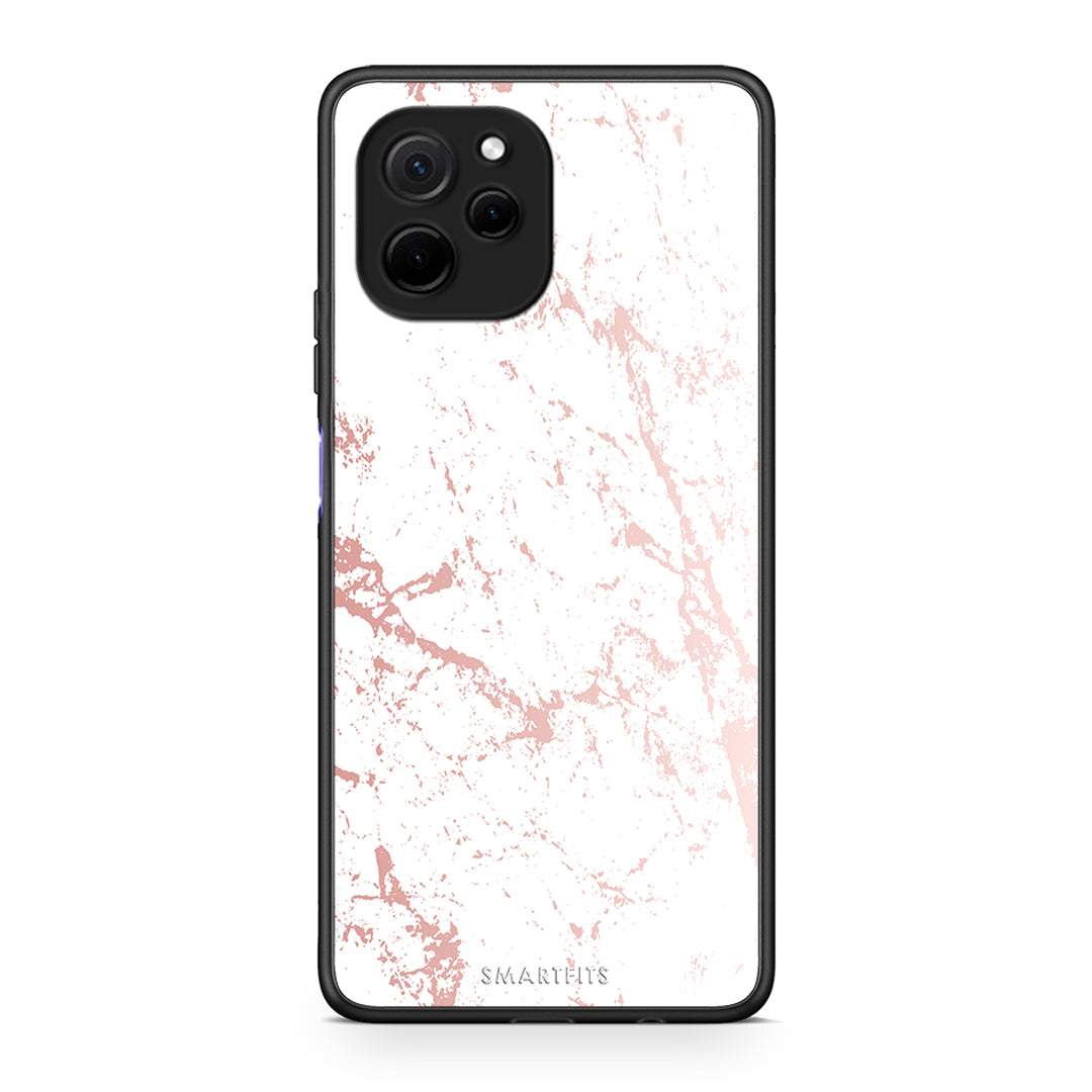 Θήκη Huawei Nova Y61 Marble Pink Splash από τη Smartfits με σχέδιο στο πίσω μέρος και μαύρο περίβλημα | Huawei Nova Y61 Marble Pink Splash Case with Colorful Back and Black Bezels