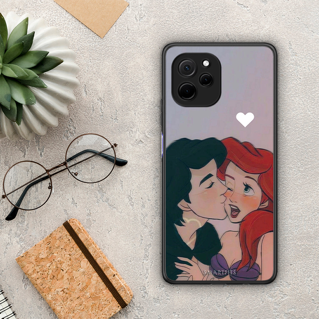 Θήκη Huawei Nova Y61 Mermaid Couple από τη Smartfits με σχέδιο στο πίσω μέρος και μαύρο περίβλημα | Huawei Nova Y61 Mermaid Couple Case with Colorful Back and Black Bezels