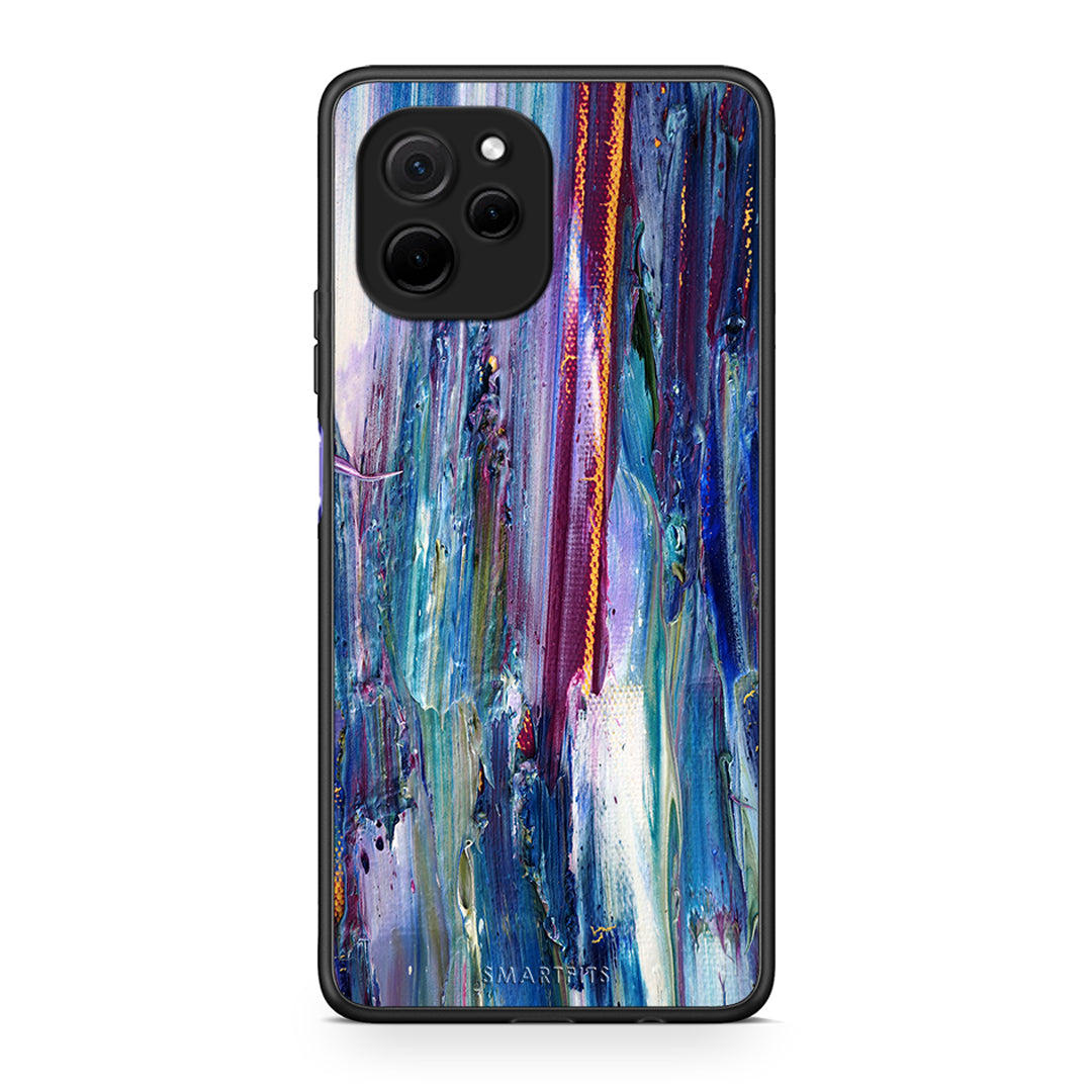 Θήκη Huawei Nova Y61 Paint Winter από τη Smartfits με σχέδιο στο πίσω μέρος και μαύρο περίβλημα | Huawei Nova Y61 Paint Winter Case with Colorful Back and Black Bezels